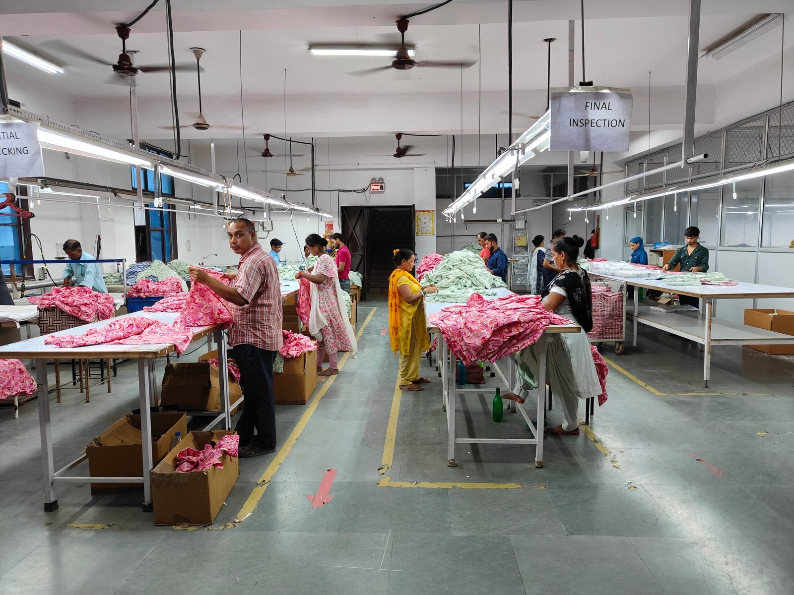 Vinshubh Exports factory floor in Noida