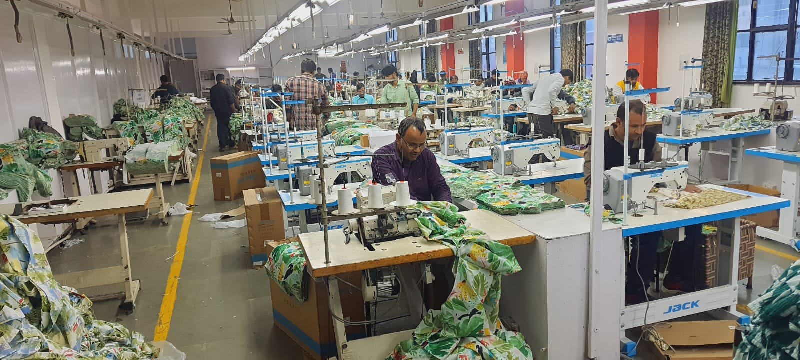 Production floor at Vinshubh Exports